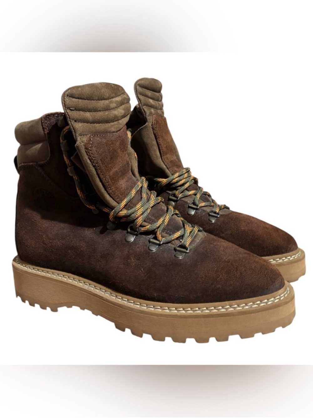 Men's Brown Suede Lace-Up Hiking Boots - Rugged Trail Style